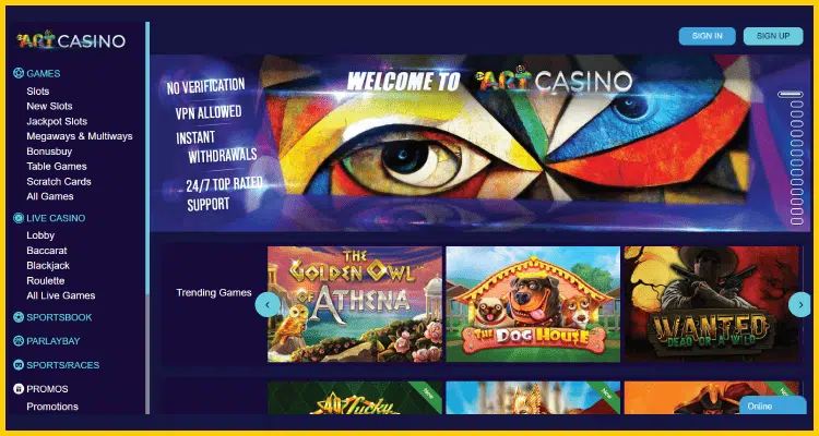 Art Casino - Best online casino gambling destination
