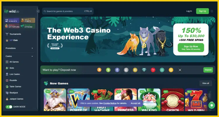 Wild.io - Wild Crypto Casino (Crypto Gambling)